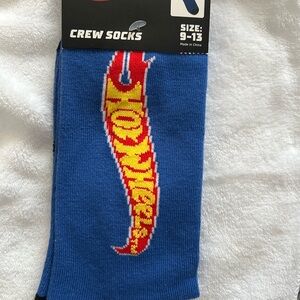 Hotwheels Blue Crew Socks